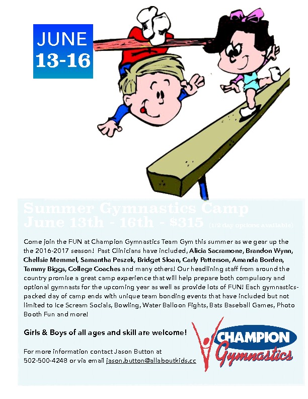 gymnastics summer camp clip art